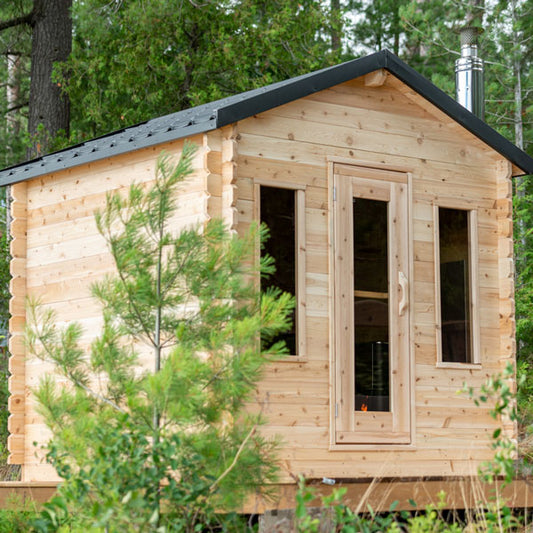 Canadian Timber Georgian Cabin Sauna Woodburning